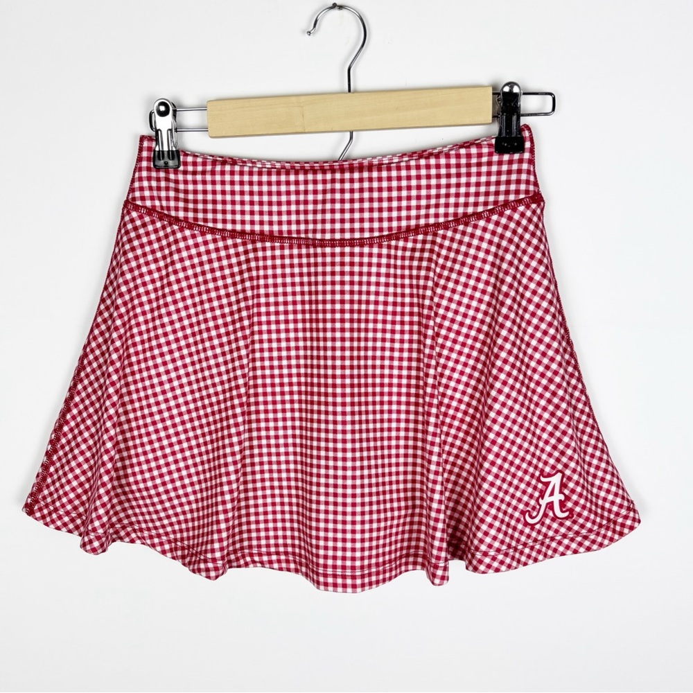ZooZatz Alabama Crimson Tide Gingham Flowy Skort Size Small
